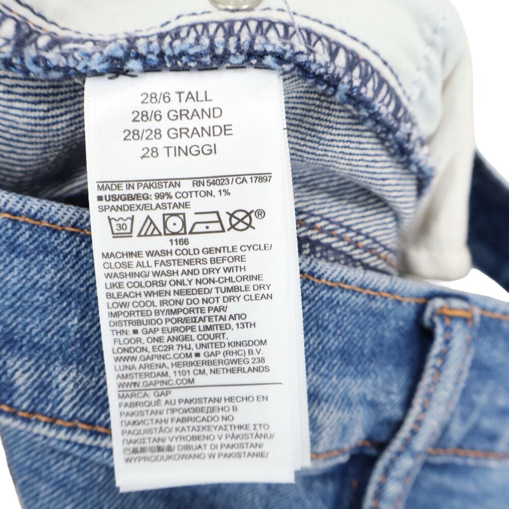 NWT Gap High Rise Stride Wide-Leg Ankle Jeans New Medium Indigo Size 28/6 Tall - Picture 10 of 10